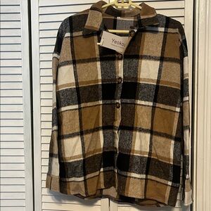 Plaid Button-Up Shirt